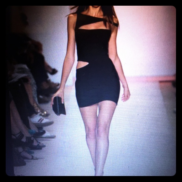herve leger cutout bandage dress